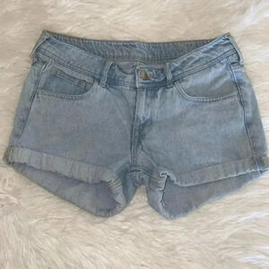 Denim by H&M Cuffed Shorts